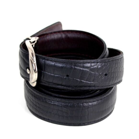 Elico CROCO EMBOSSED BLACK GENUINE LEATHER 1.25\